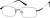 Angle view of Rectangle Glasses 210021 in Black thumbnail