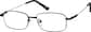 Angle view of Rectangle Glasses 210021 in Black thumbnail