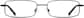 Front view of Rectangle Glasses 210121 in Black thumbnail