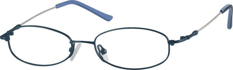 Angle view of Oval Glasses 210216 in Blue