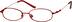 Oval Glasses 210218 in Red