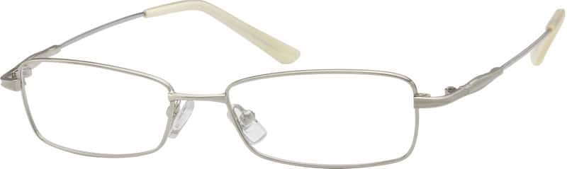 Angle view of Rectangle Glasses 210311 in Silver