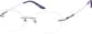 Angle view of Customizable Rimless Glasses 210517 in Purple thumbnail