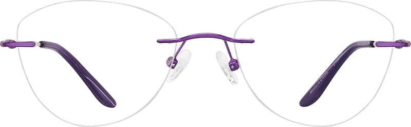 Purple Rimless Glasses