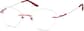 Angle view of Customizable Rimless Glasses 210518 in Red thumbnail