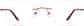 Front view of Customizable Rimless Glasses 210518 in Red thumbnail