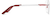 Side view of Rimless Glasses 210518 in Red thumbnail