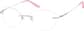 Angle view of Customizable Rimless Glasses 210519 in Pink thumbnail