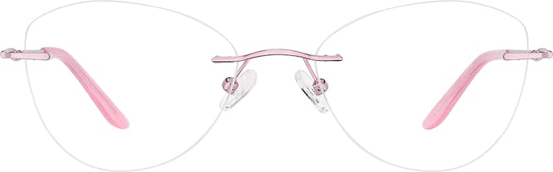 Pink Rimless Glasses
