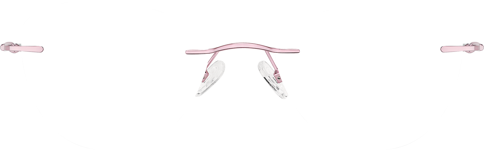 Pink Customizable Rimless Glasses #210519 | Zenni Optical