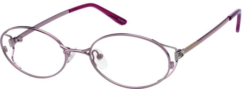 Angle view of Oval Glasses 210617 in Purple