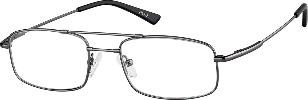 Angle view of Aviator Glasses 211312 in Gray