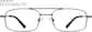Front view of Aviator Glasses 211312 in Gray thumbnail