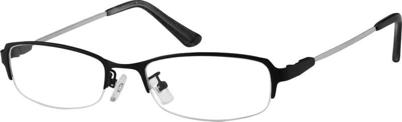 Angle view of Oval Glasses 212221 in Black