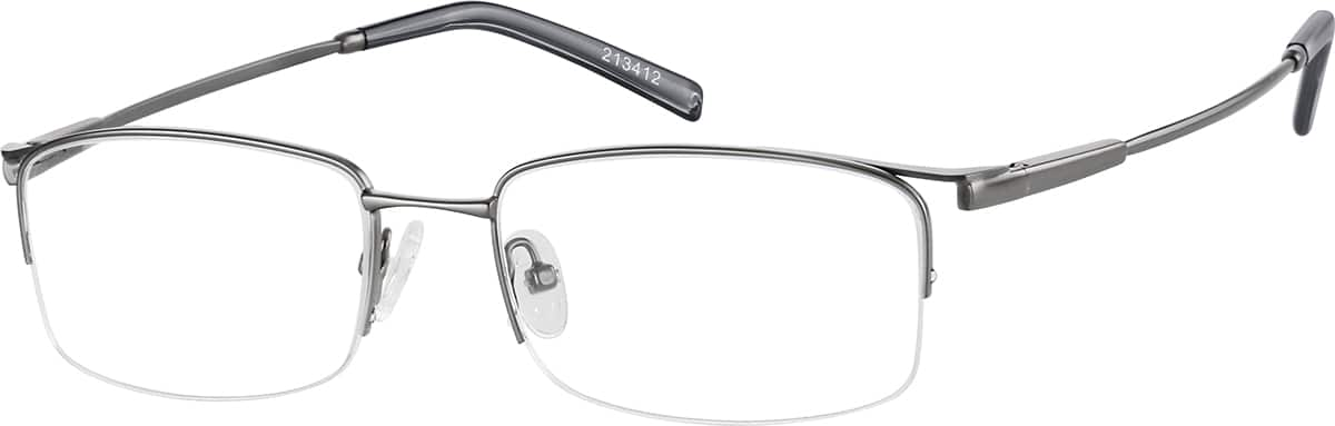 Angle view of Rectangle Glasses 213412 in Gray