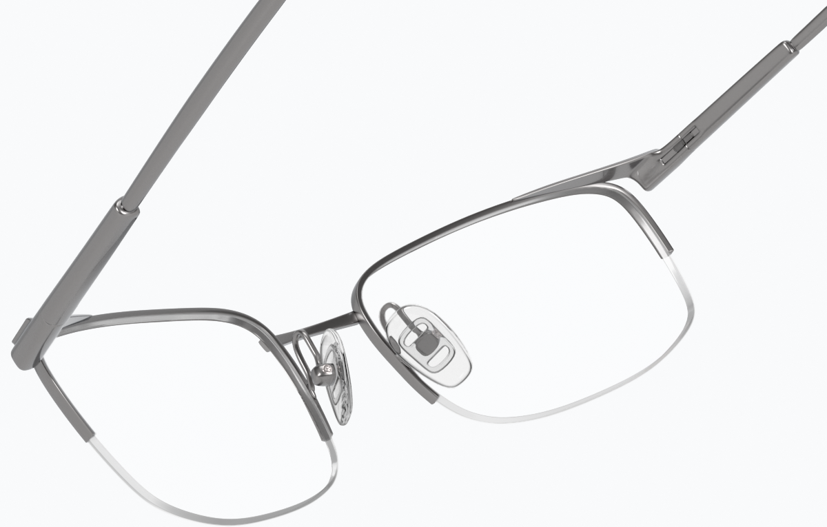 See-through view of Rectangle Glasses 213412 in Gray thumbnail