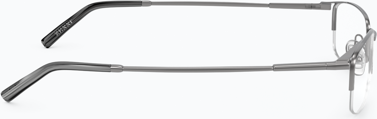 Side view of Rectangle Glasses 213412 in Gray thumbnail