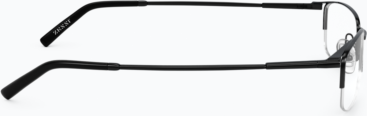 Side view of Rectangle Glasses 213421 in Black thumbnail