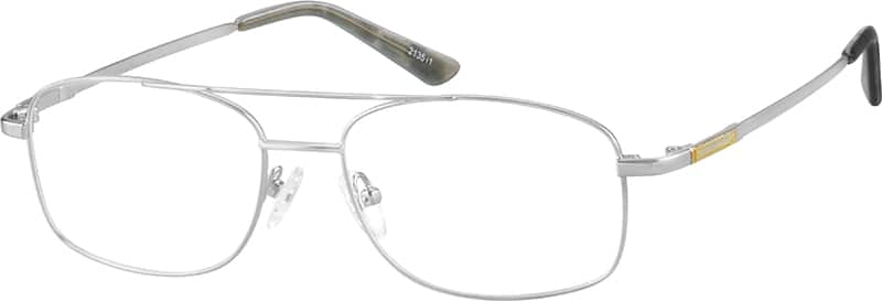 Angle view of Aviator Glasses 213511 in Silver