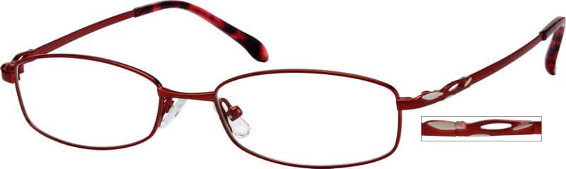 Red Rectangle Glasses #215718 | Zenni Optical Canada
