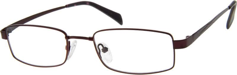 Angle view of Rectangle Glasses 216615 in Brown