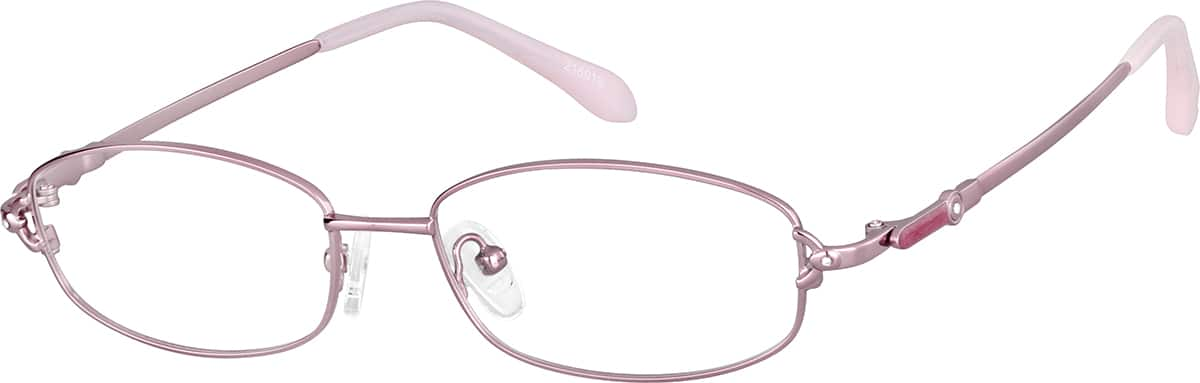 Angle view of Oval Glasses 216919 in Pink