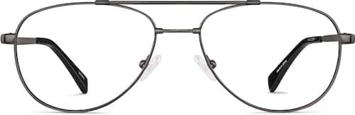 Zenni Aviator Prescription Glasses Black Plastic Full Rim Frame, Blokz Blue Light Glasses, 748321