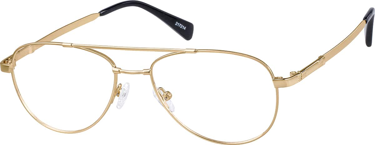 Angle view of Aviator Glasses 217214 in Gold