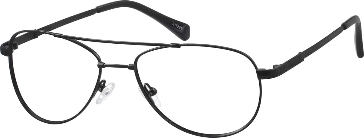 Angle view of Aviator Glasses 217221 in Black