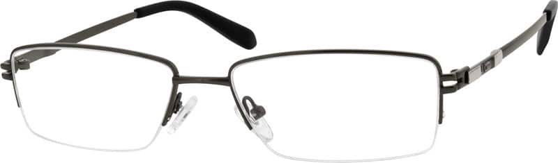 Angle view of Rectangle Glasses 217512 in Gray