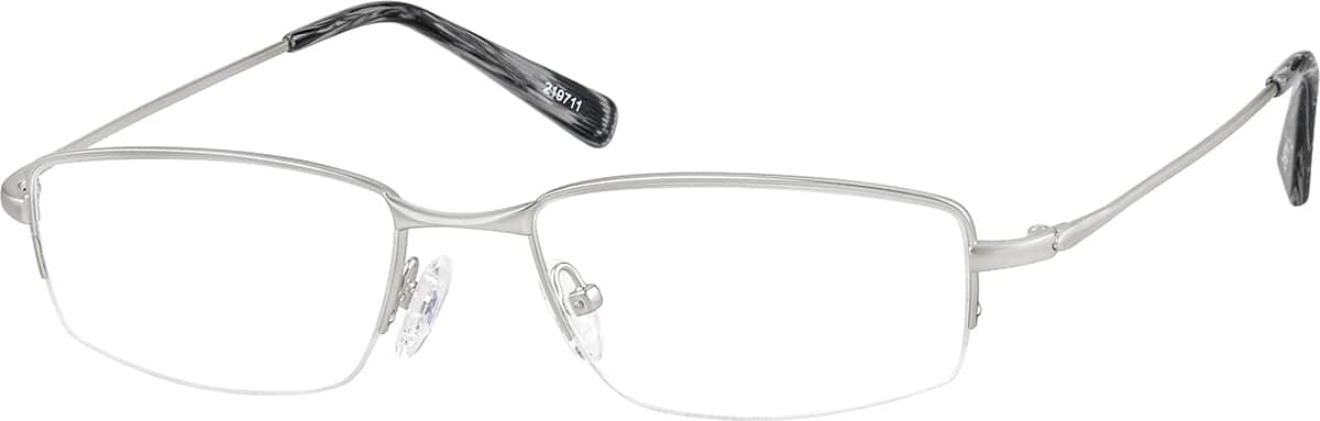 Angle view of Rectangle Glasses 219711 in Silver