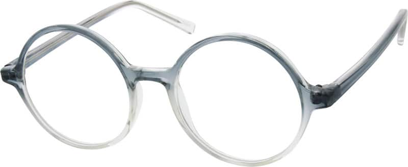 Angle view of Round Glasses 220012 in Gray