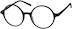 Round Glasses 220021 in Black