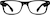 Front view of Rectangle Glasses 220421 in Black thumbnail