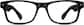 Front view of Rectangle Glasses 220421 in Black thumbnail