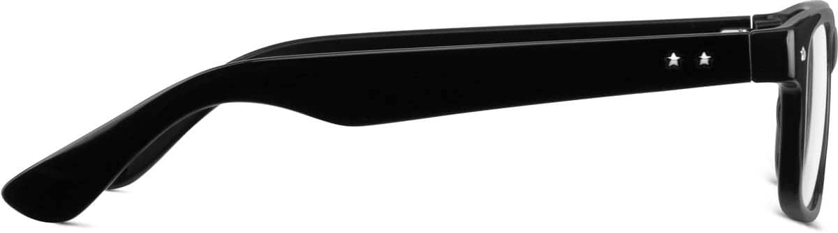 Side view of Square Glasses 220421 in Black