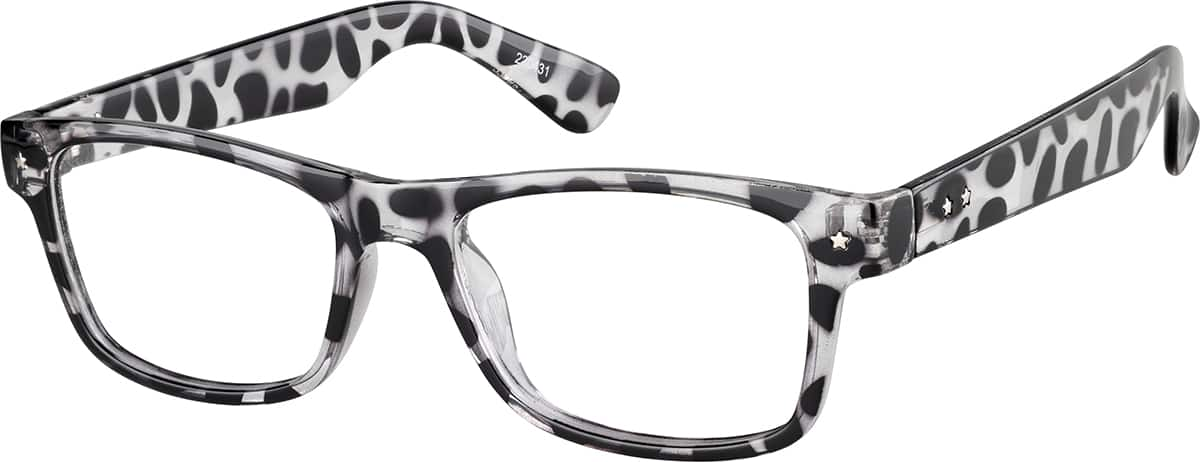 Angle view of Square Glasses 220431 in Pattern