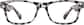 Front view of Rectangle Glasses 220431 in Pattern thumbnail