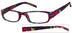 Rectangle Glasses 221529 in Red