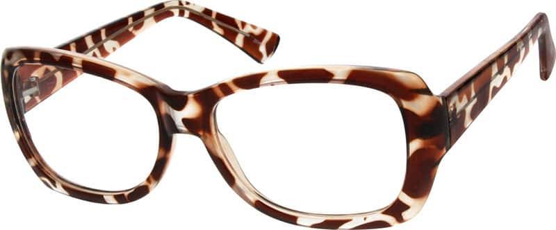 Angle view of Rectangle Glasses 223025 in Tortoiseshell