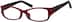 Rectangle Glasses 223518 in Red