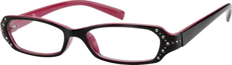 Angle view of Geometric Glasses 224117 in Purple