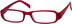 Rectangle Glasses 224318 in Red