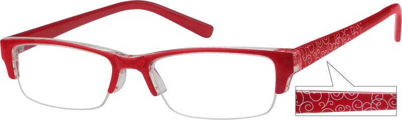 その他 RED 28 BROWN Red Rectangle Glasses #227618 | Zenni Optical