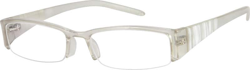 Angle view of Rectangle Glasses 228123 in Clear