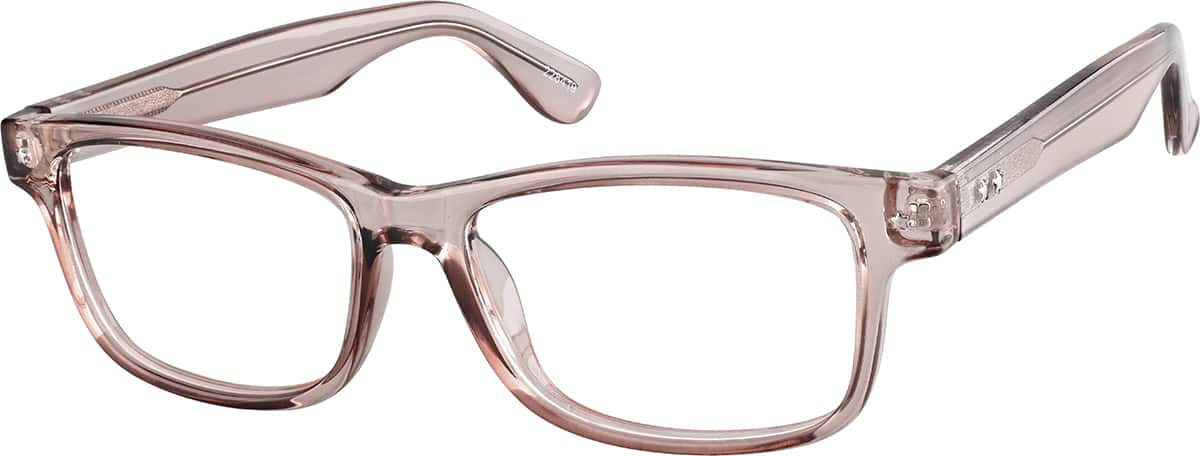 Angle view of Square Glasses 228419 in Pink