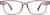 Front view of Rectangle Glasses 228419 in Pink thumbnail