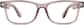 Front view of Rectangle Glasses 228419 in Pink thumbnail