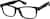 Angle view of Square Glasses 228421 in Black thumbnail