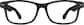 Front view of Rectangle Glasses 228421 in Black thumbnail